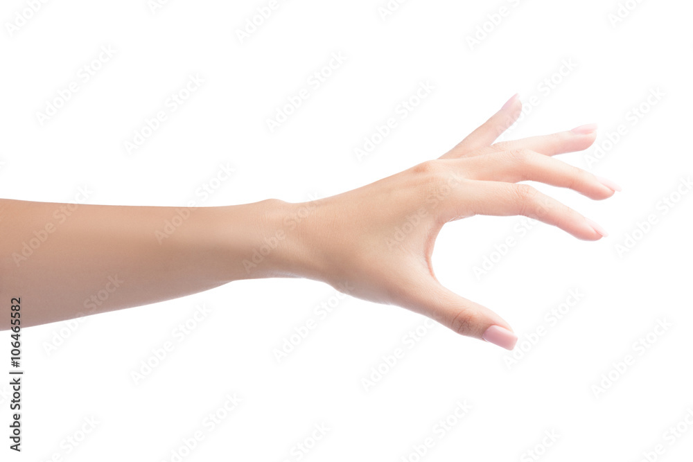 woman hand hold Virtual Card isolated on white with clipping path woman hand hold Virtual Card isolated on white with clipping path