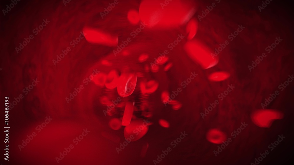medical 3d animation of blood pumping through an artery medical 3d animation of blood pumping through an artery