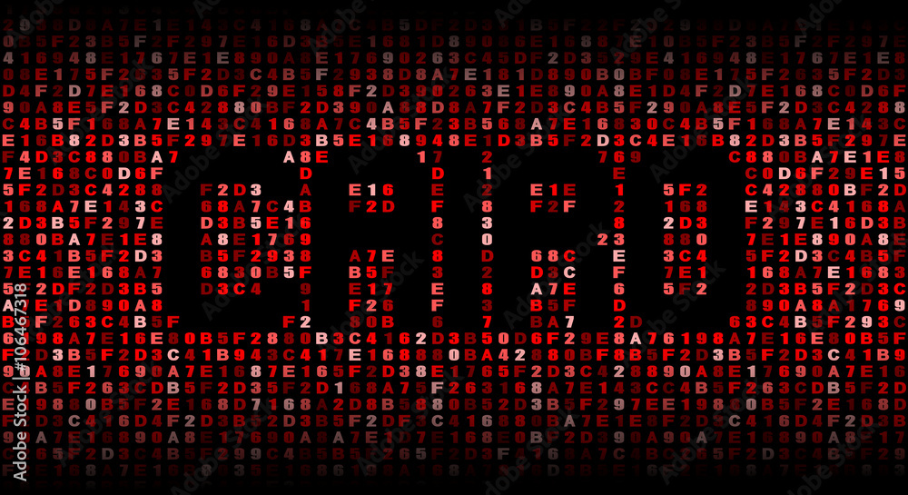Cairo text on hex code illustration Cairo text on hex code illustration