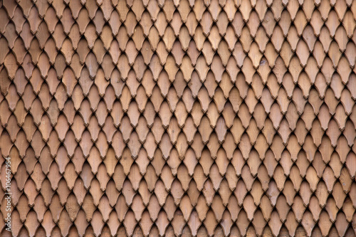 Tiles of Traditional Wooden Roof Background