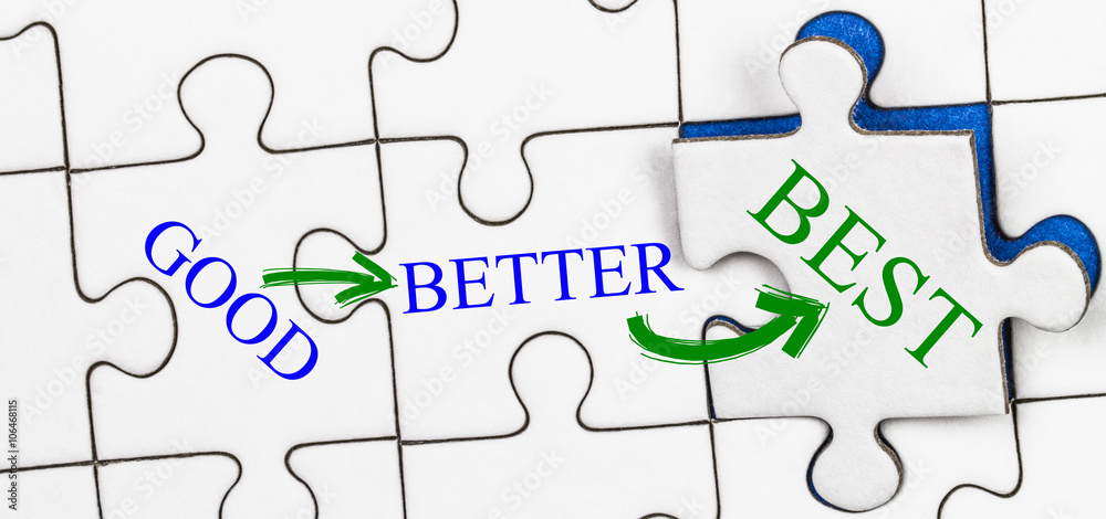 Fototapeta premium Good, Better, Best - Puzzle Konzept