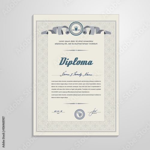 Certificate, Diploma, design template