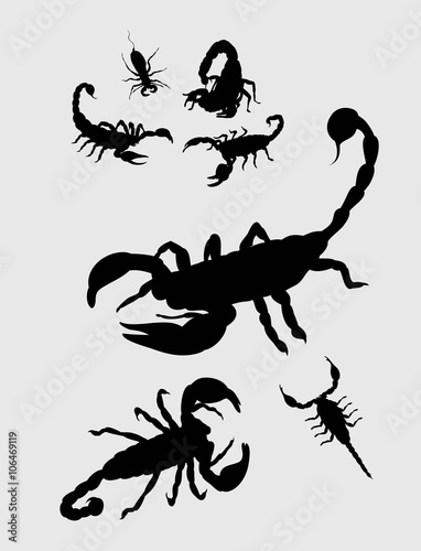 Scorpion Silhouettes, art vector design