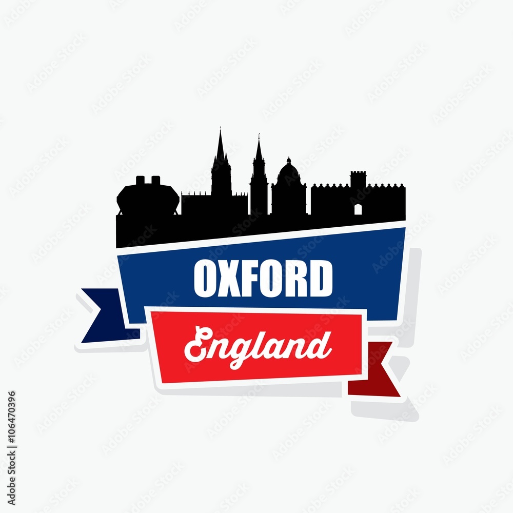 Oxford UK ribbon banner