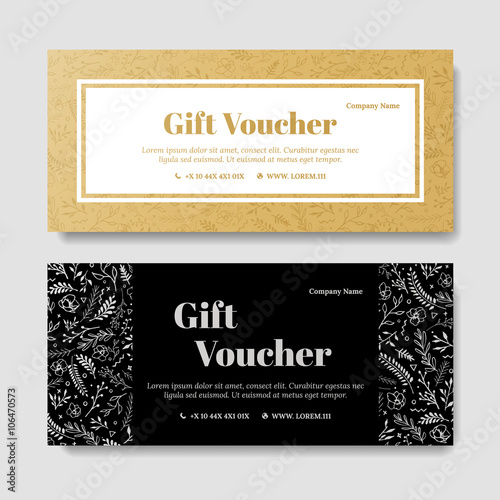 Gift premium voucher, coupon template.