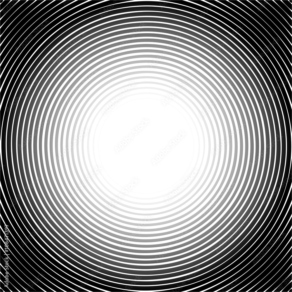 Obraz premium Black halftone circle pattern useful as abstract sound vibration. Vector illustration