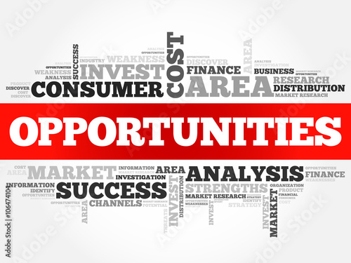 Opportunities word cloud, business concept