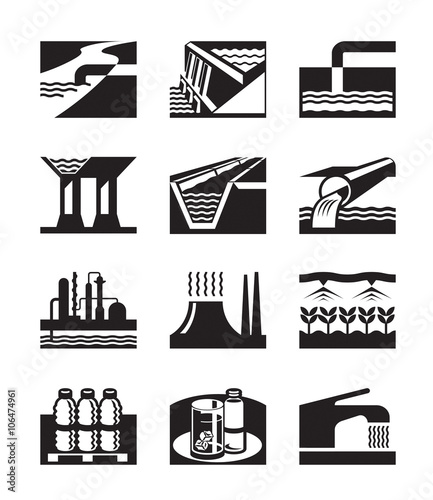Irrigation, plumbing and water supply - vector illustration