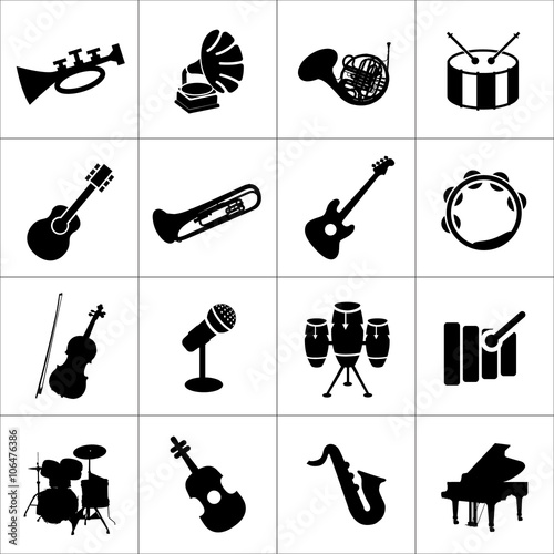 music instruments icons