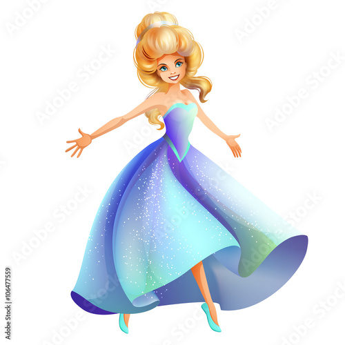 Cinderella character isolated