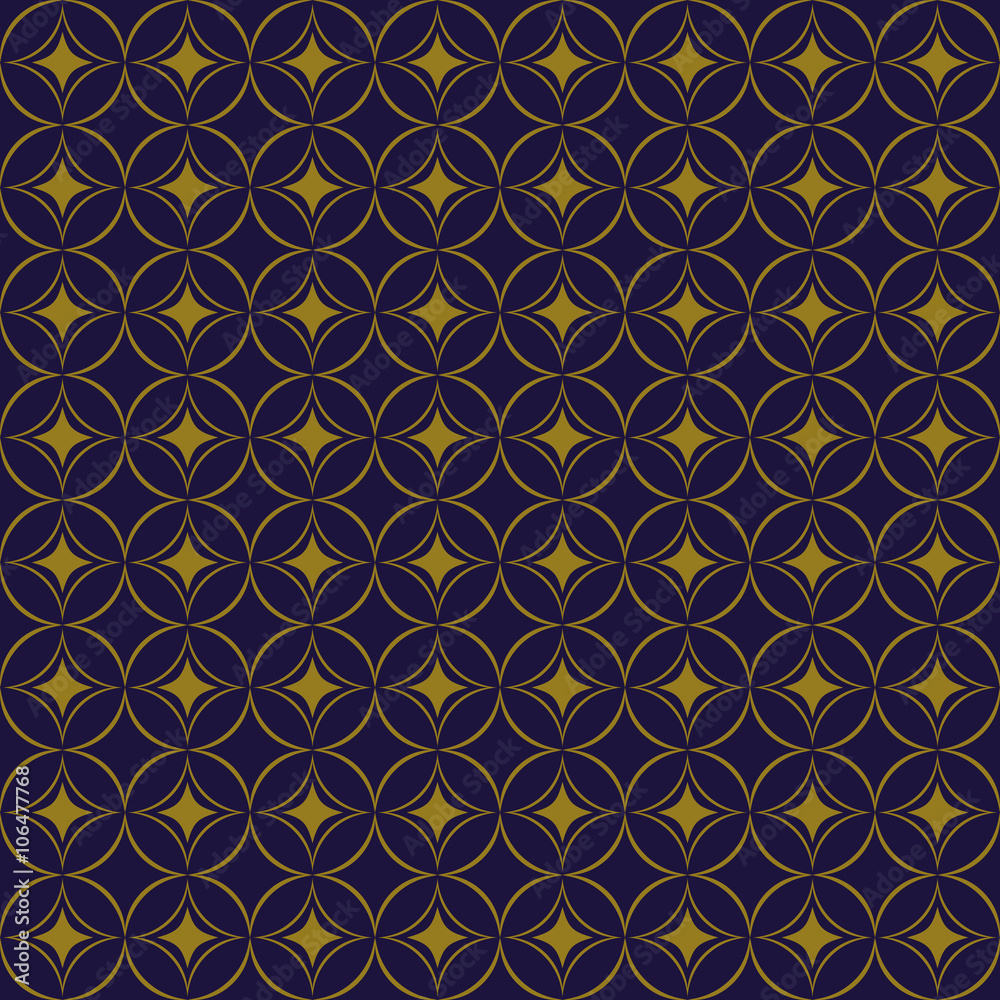 Fototapeta premium Elegant antique background image of round star cross geometry
