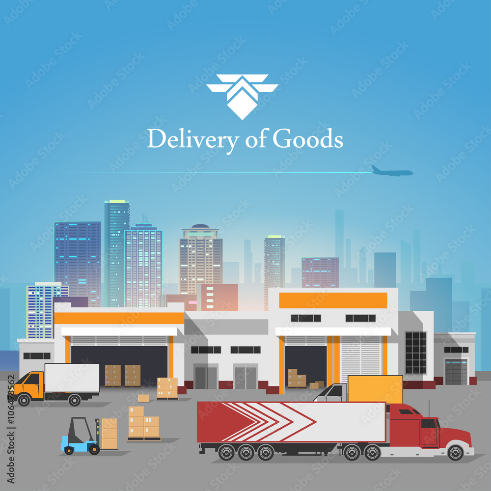 Delivery of goods illustration