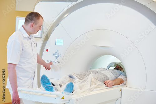 computed tomography or MRI scanner test analysis photo