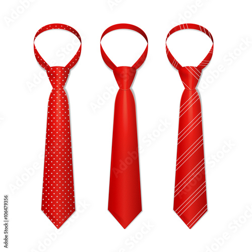 Tie Set. Vector