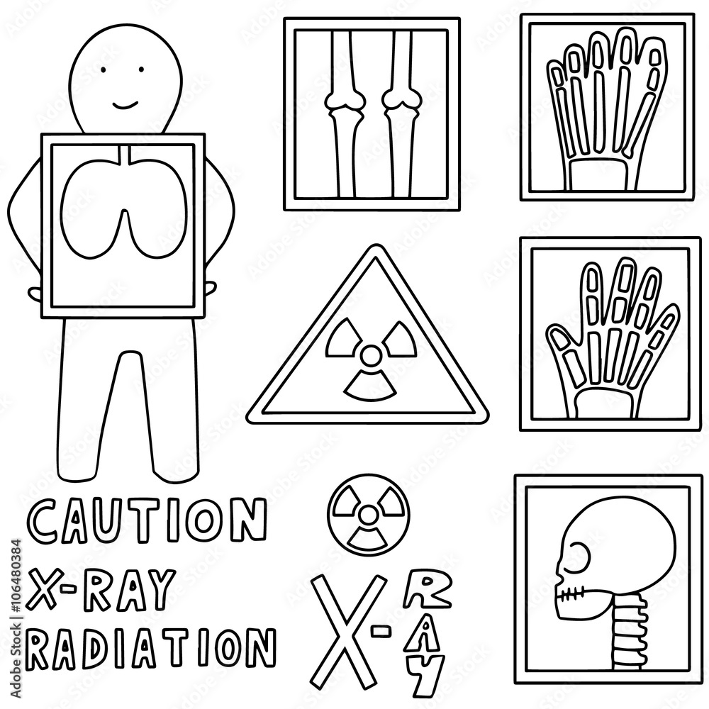 Fototapeta premium vector set of x-ray