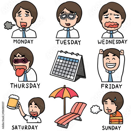 vector set of workday
