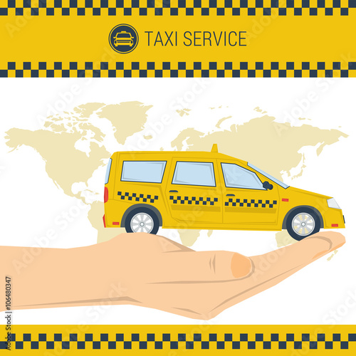 Vector banner taxi service