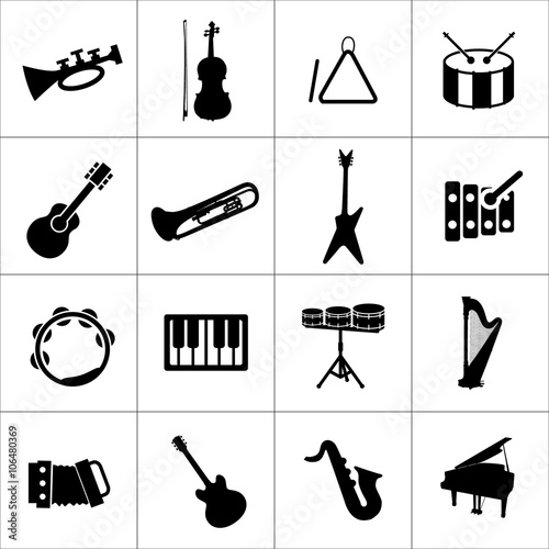 musci instruments icons photo