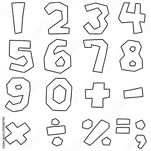 vector set of number