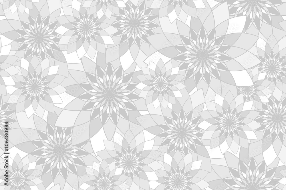 Seamless pattern with grey floral guilloche. Seamless guilloche pattern.  Seamless floral pattern. Gray seamless background. Guilloche design line  art pattern Stock Illustration | Adobe Stock