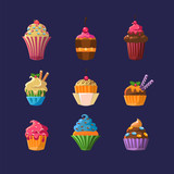 Colorful Cupcakes Collection
