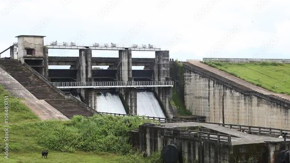 Zoom in shot of a dam, Wayanad District, Kerala, India Zoom in shot of a dam, Wayanad District, Kerala, India