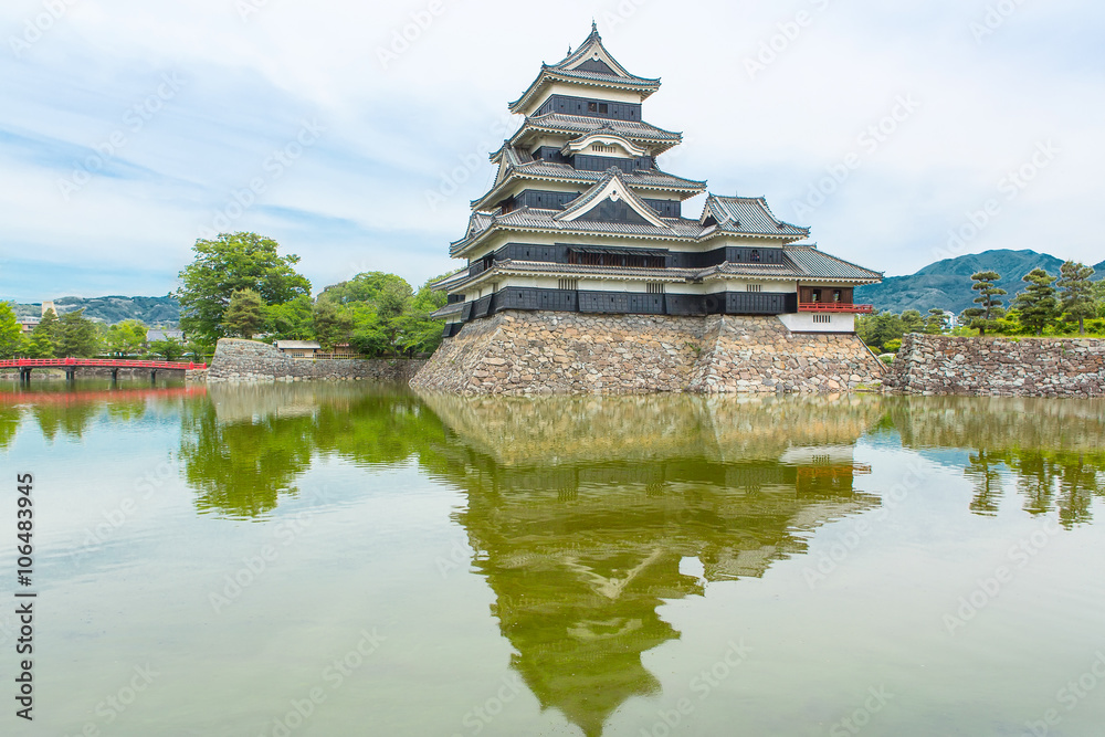 Beautiful Matsumoto castle in Japan in spring Beautiful Matsumoto castle in Japan in spring
