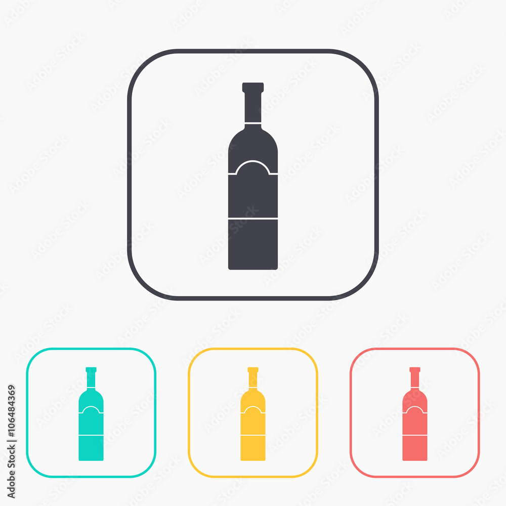 kitchen icon of wine bottle kitchen icon of wine bottle