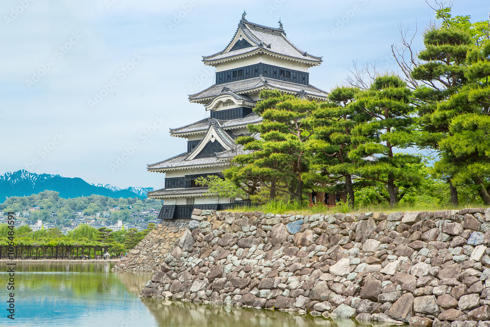 Beautiful Matsumoto castle in Japan in spring Beautiful Matsumoto castle in Japan in spring