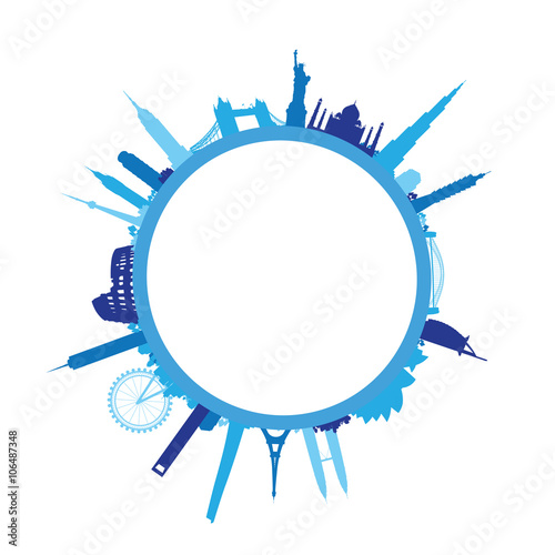 blue world landscape cityscape