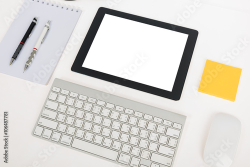 Digital tablet touch pad computer with keyboard, mouse