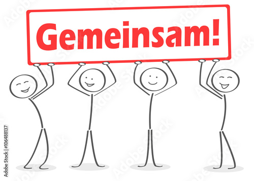 Gemeinsam! Schild