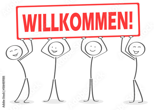 WILLKOMMEN! Schild