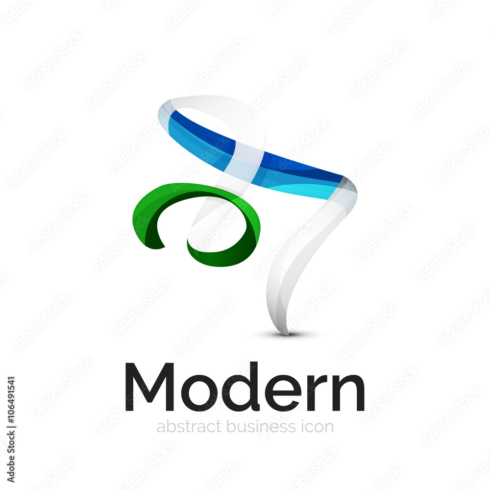 Ribbon swirl business logo