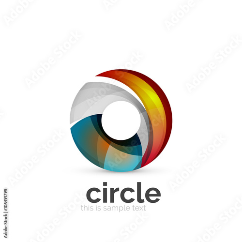 Abstract swirly round logo template Free Download Abstract swirly round logo template - GFXLoad