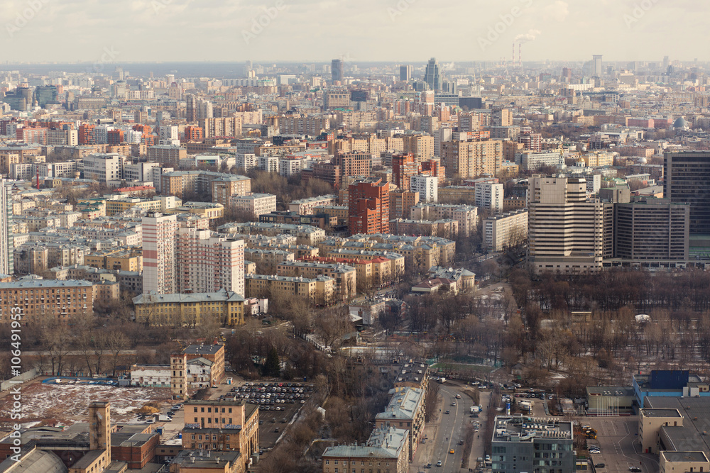 Moscow city from above