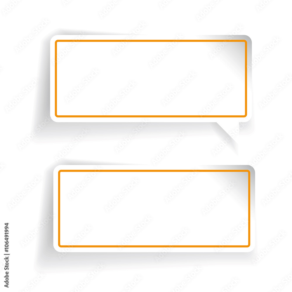 Empty vector label set orange Empty vector label set orange