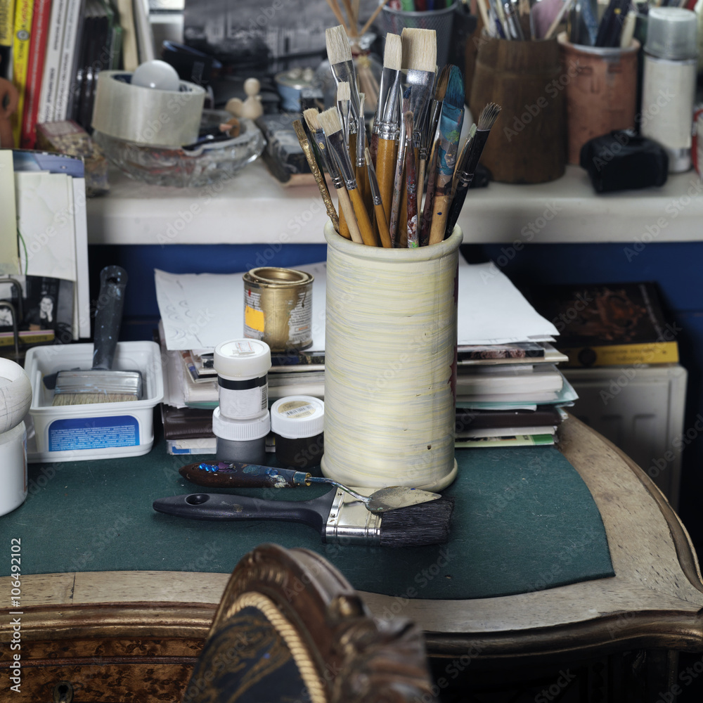 Obraz premium Work Place Of Artist