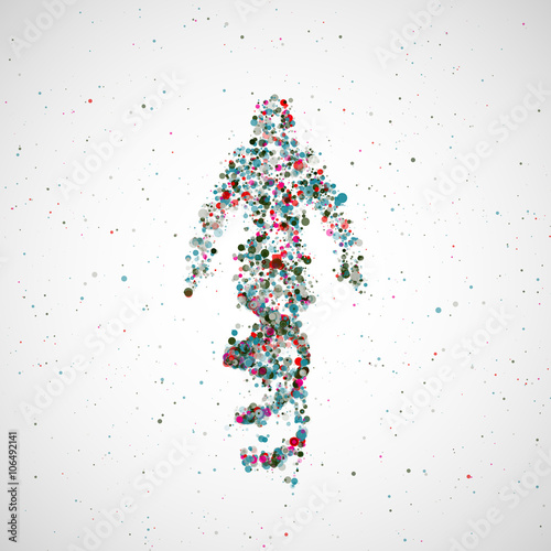 Futuristic model man of dna