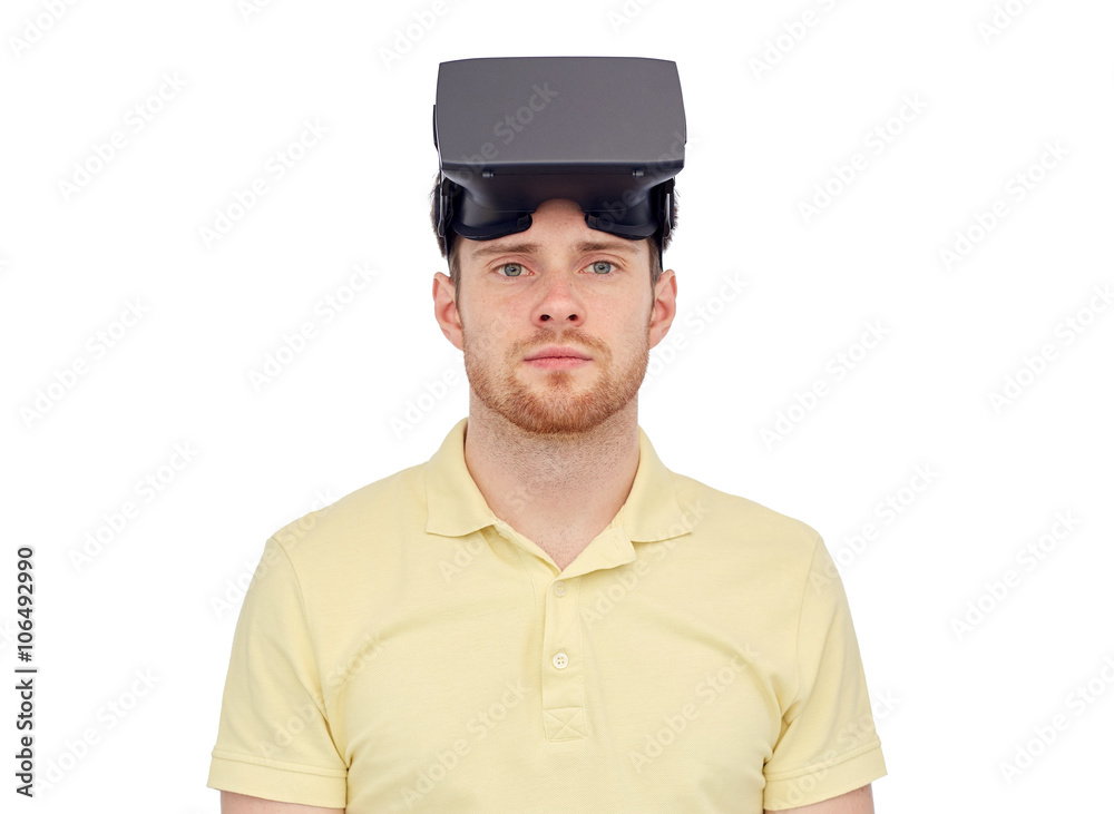 man in virtual reality headset or 3d glasses man in virtual reality headset or 3d glasses