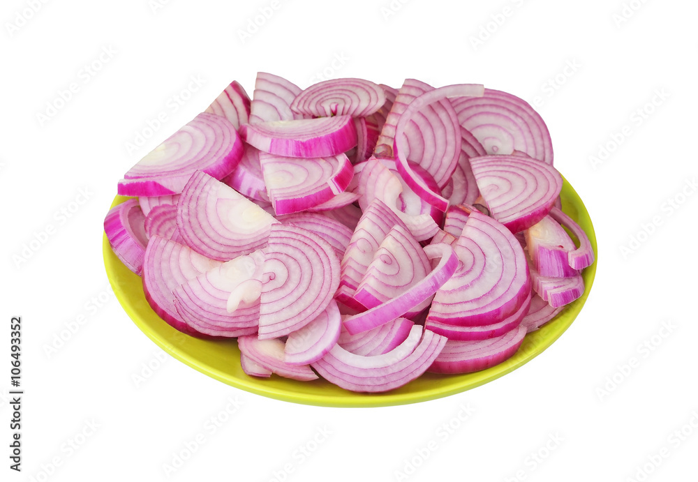 Slised red onion Slised red onion