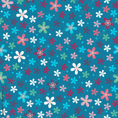 Flower seamless color pattern