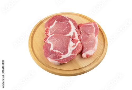 Raw meat steak