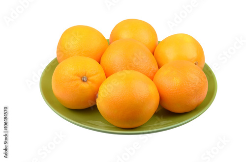 Orange on plate