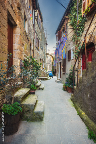 Fototapeta Naklejka Na Ścianę i Meble -  Beautiful magical nooks in the medieval town of Pitigliano.