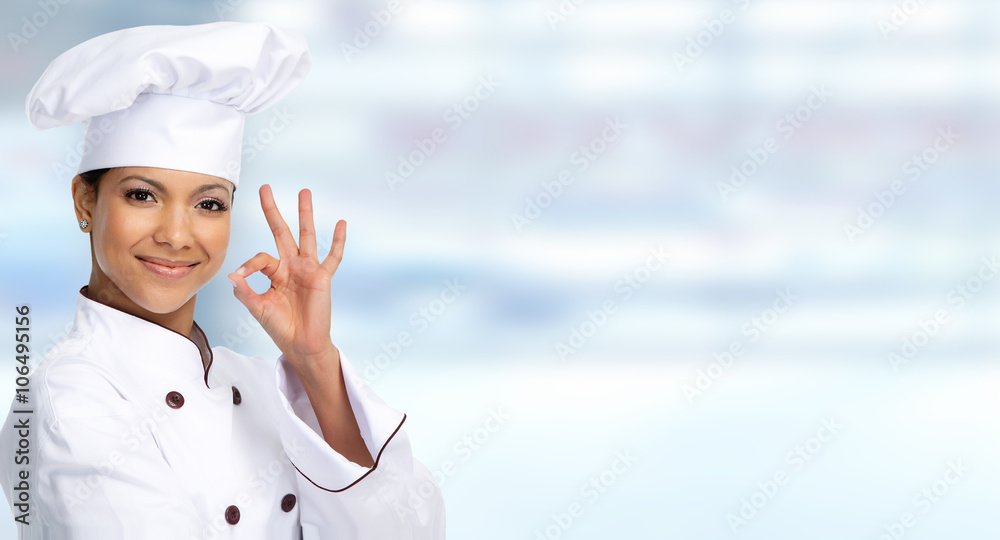 Asian chef woman.