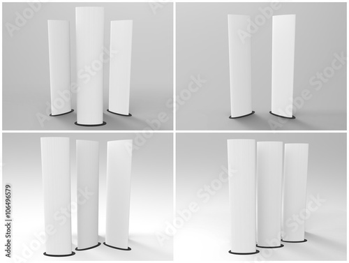 Elliptical Totem Display 3D Render