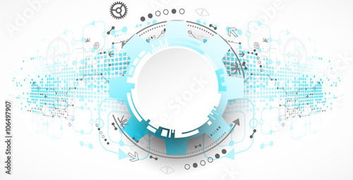 Abstract technology background. Cogwheels theme.