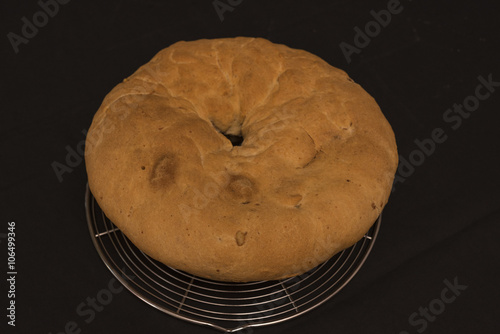 Casatiello typical rustic food Ester.