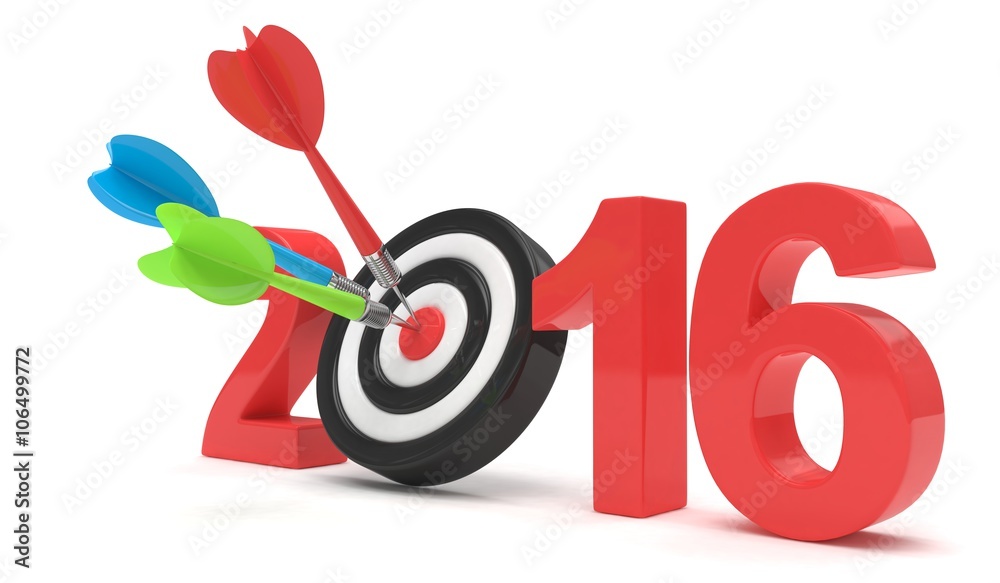 2016 target 3d render illustration